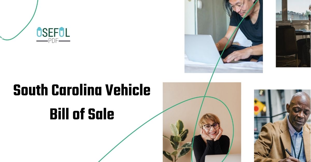 Free South Carolina Motor Vehicle Bill of Sale Form Template