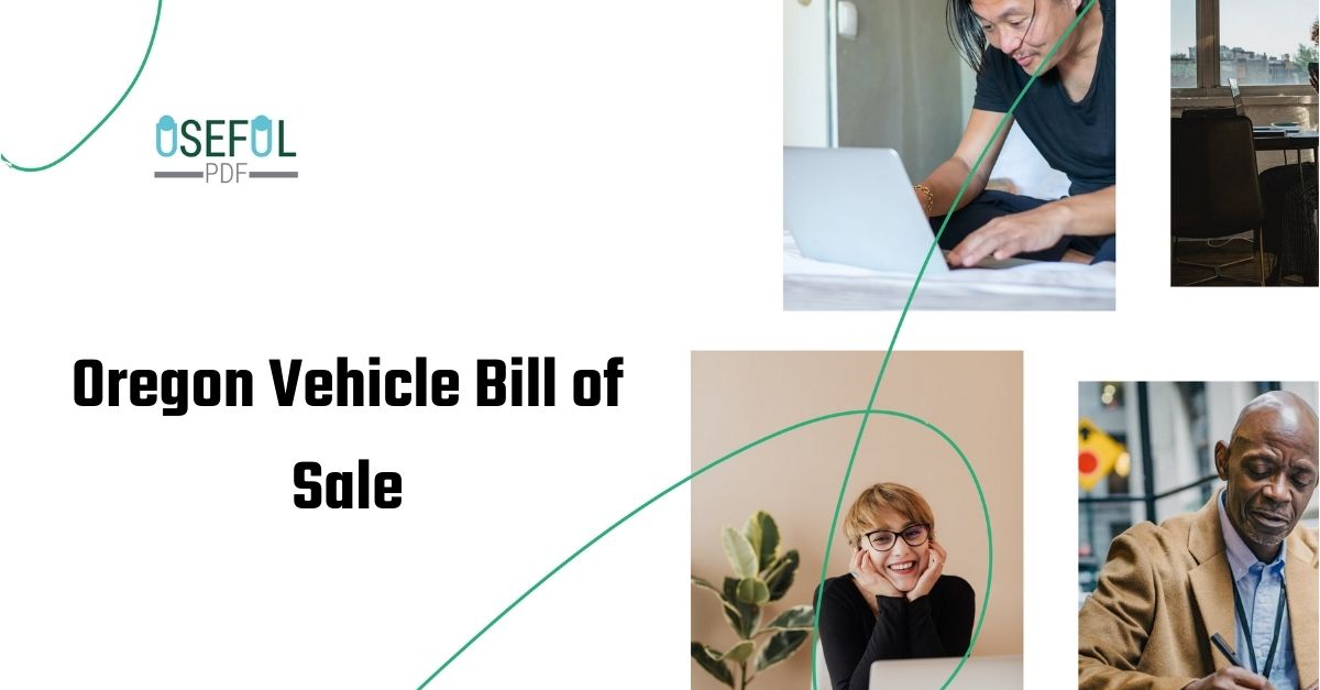 Free Oregon Motor Vehicle Bill of Sale Form Template (Form 735501)